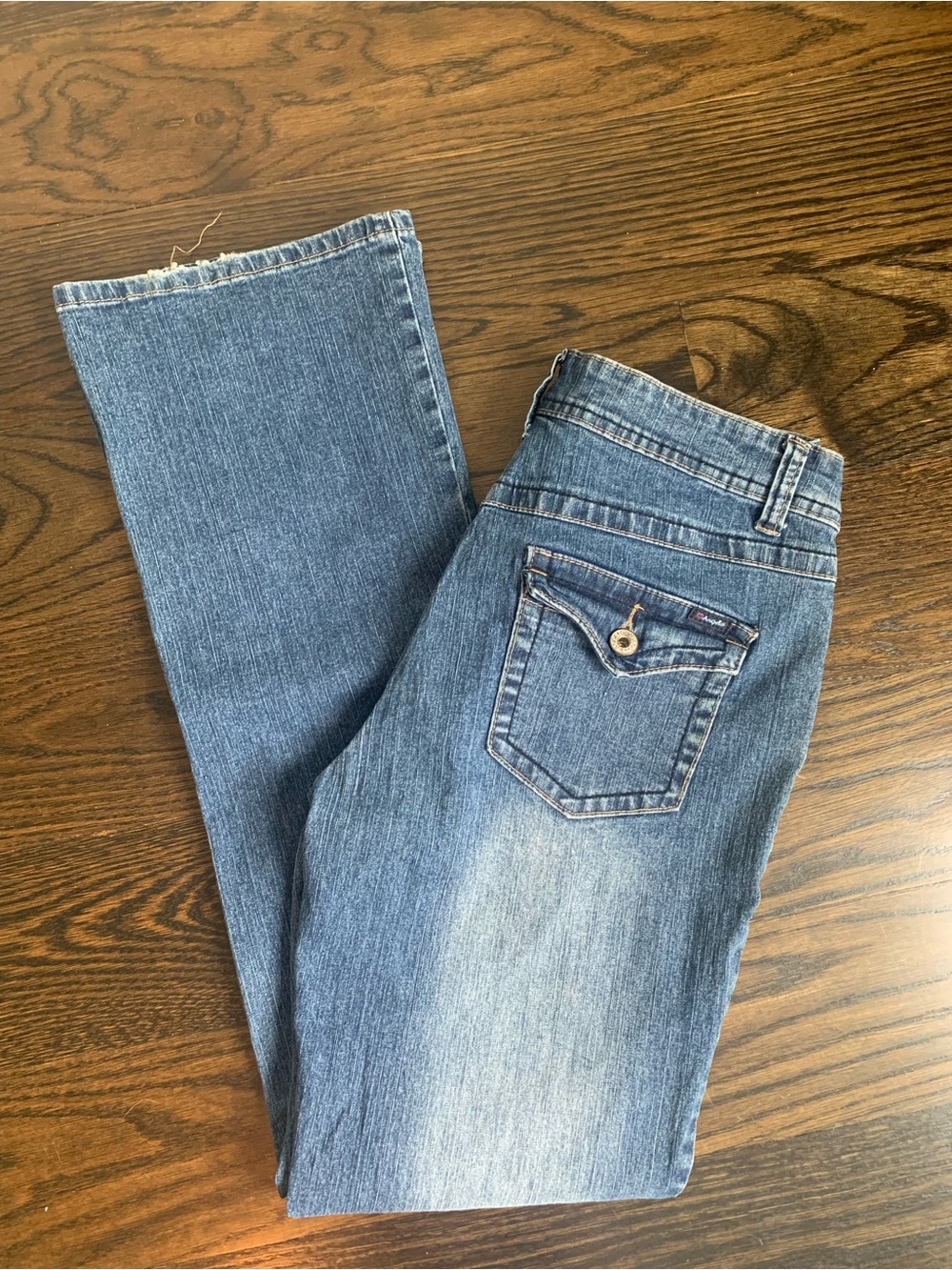 Y2K Angels Boot Cut Blue Jeans Sz 10 - Picture 2 of 12